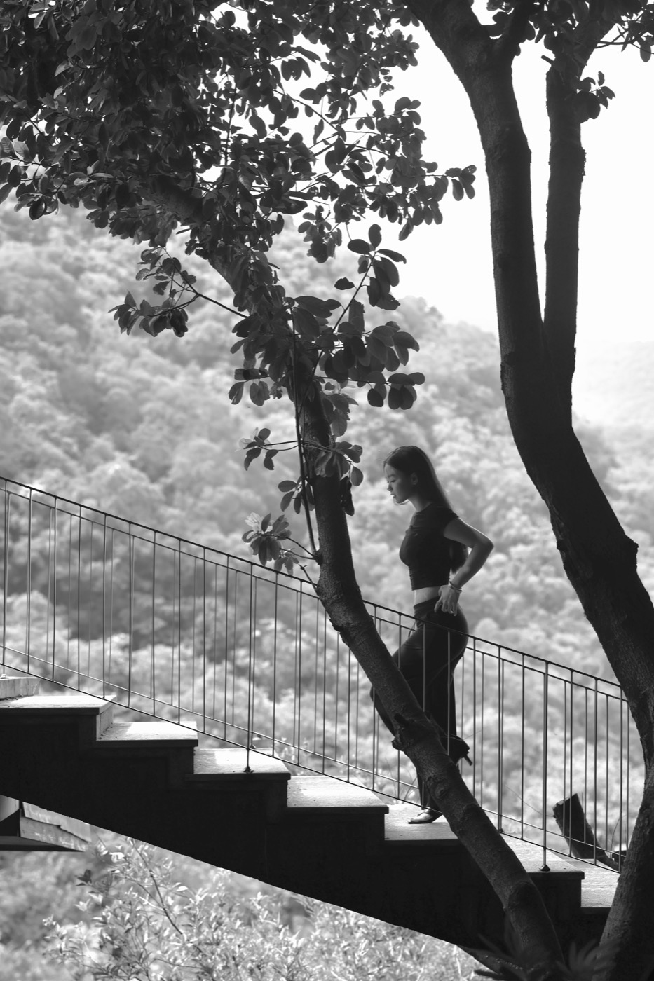 Ada on the stairs